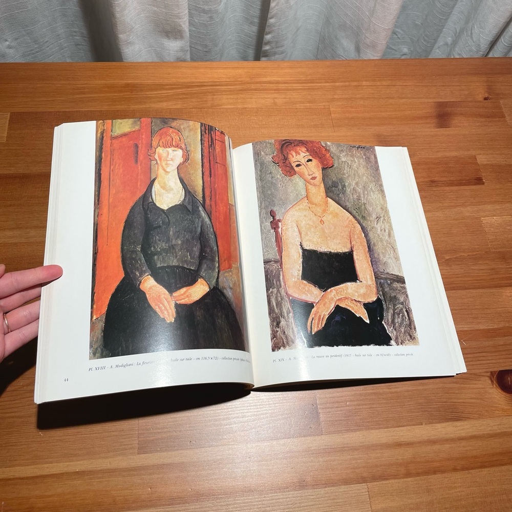 Vtg Modigliani Paperback Coffee Table Art Book Prints French Edition Yellow - Picture 3 of 14